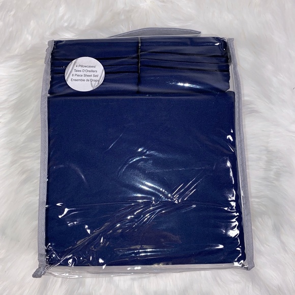 ⭐️FINAL STOCK⭐️Full 6pc Navy Bedsheets - Picture 2 of 5